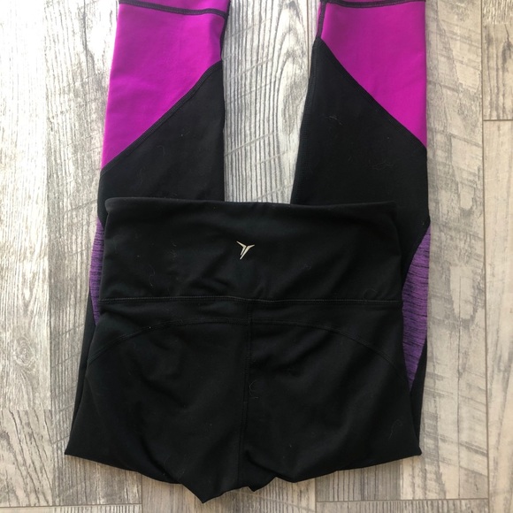 Old Navy Black and Purple Active Leggings - Picture 6 of 6